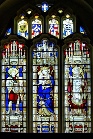 성모자와 로마의 성 판크라시오와 캔터베리의 성 둔스타노_photo by Crowcombe AI_in the church of St Pancras in West Bagborough_England.jpg